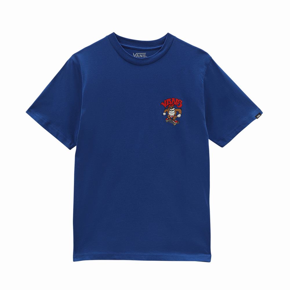 Kids' Vans APESK8ER (8-14 years) T Shirts Blue | USA84325