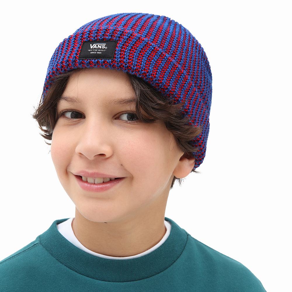 Kids' Vans Biggs Waffle Beanie Blue | USA72014