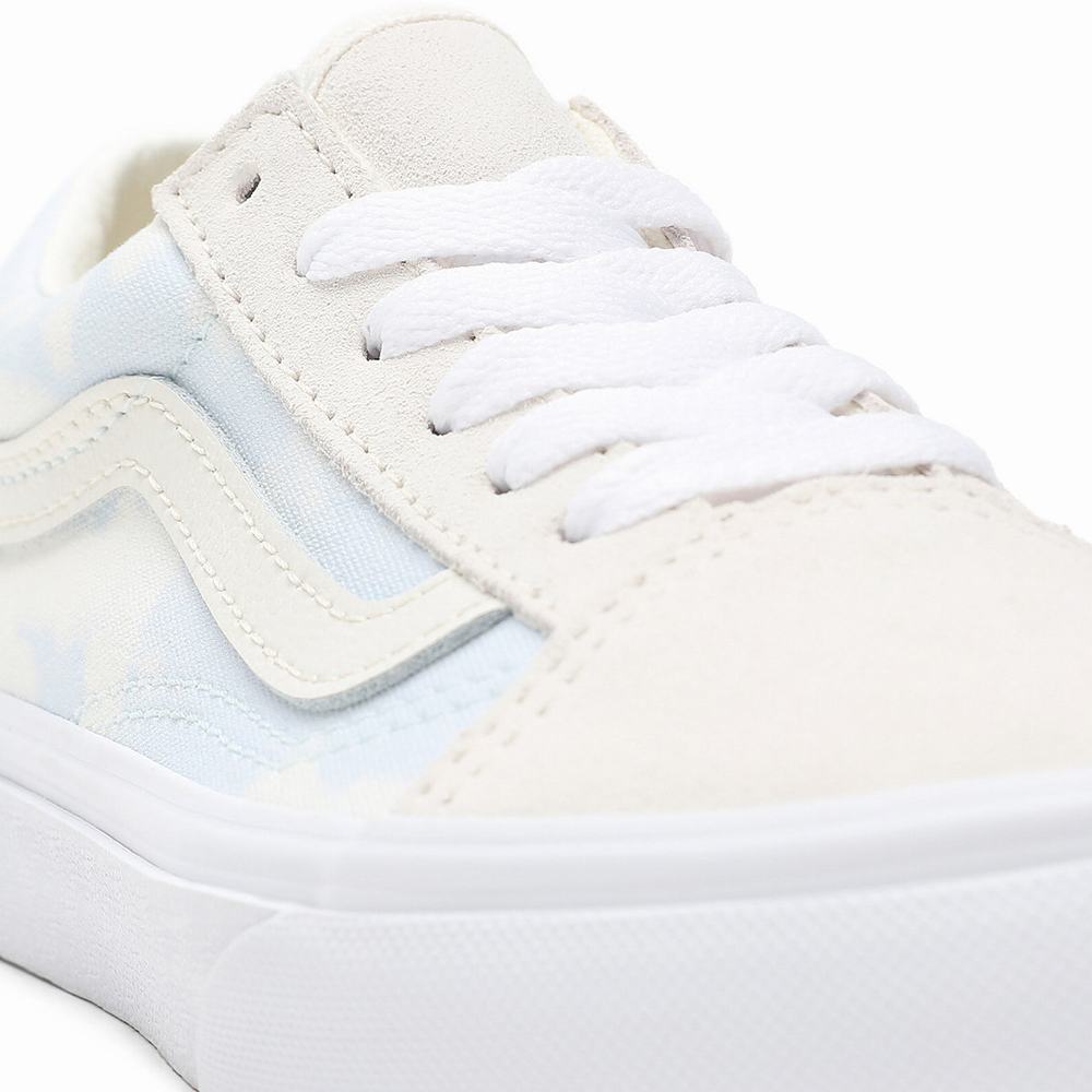 Kids' Vans Bleach Wash Old Skool (4-8 years) Sneakers White | USA09862