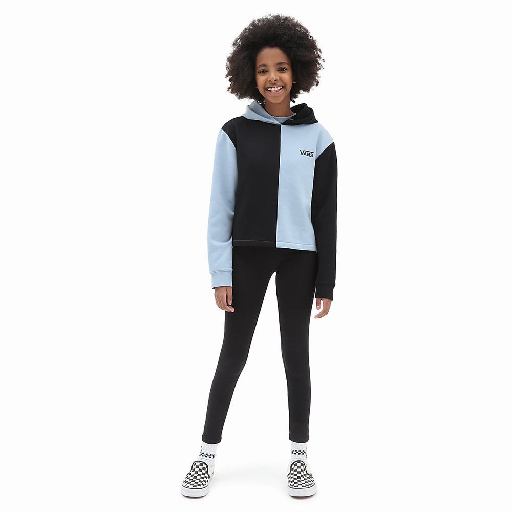 Kids' Vans Block It Crop (8-14 years) Hoodie Blue | USA19568