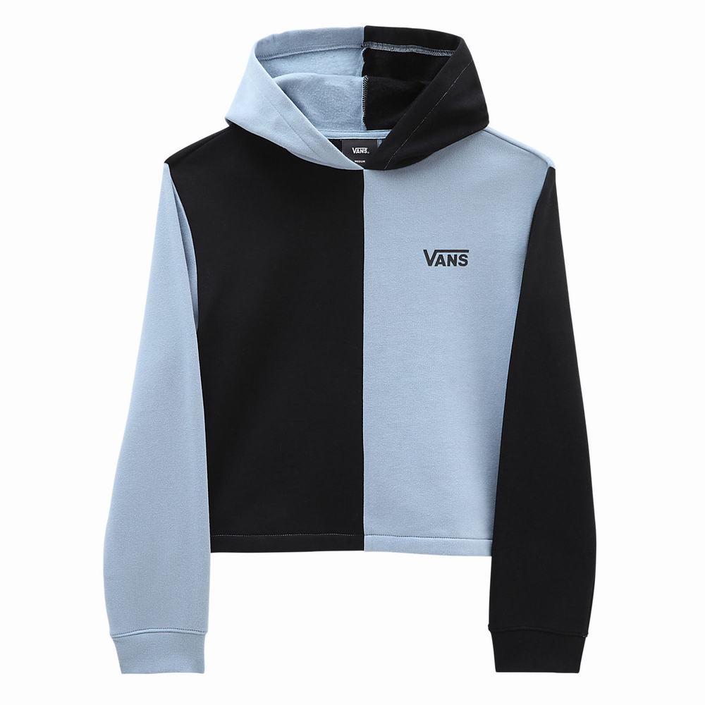 Kids' Vans Block It Crop (8-14 years) Hoodie Blue | USA19568