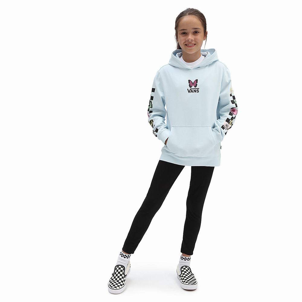 Kids' Vans Butterfly Floral (8-14 years) Hoodie Blue | USA85026