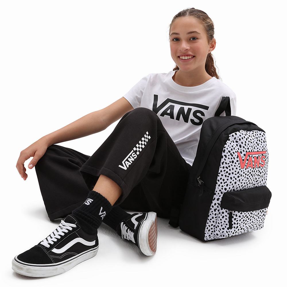 Kids' Vans Chalkboard Crop (8-14 years) Sweatpants Black | USA36140