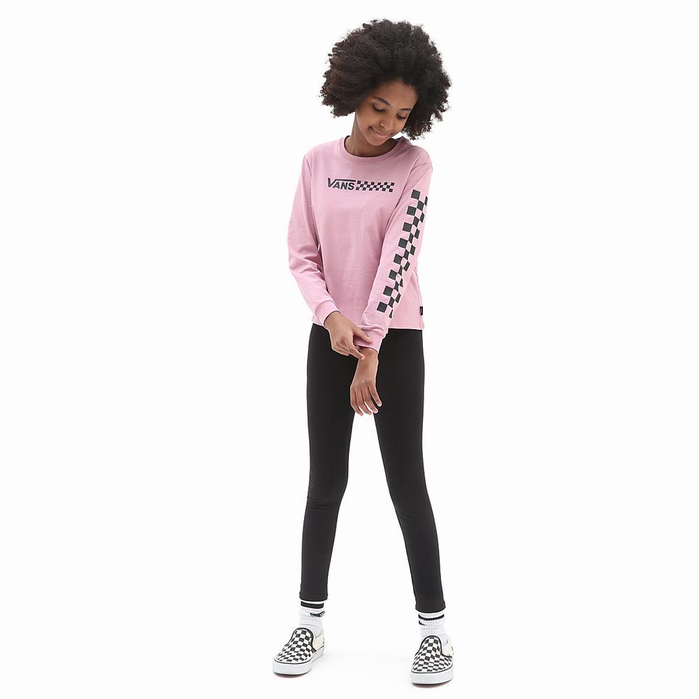 Kids' Vans Chalkboard Long Sleeve Shorty (8-14 years) T Shirts Pink | USA03869