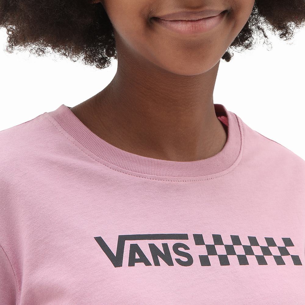 Kids' Vans Chalkboard Long Sleeve Shorty (8-14 years) T Shirts Pink | USA03869