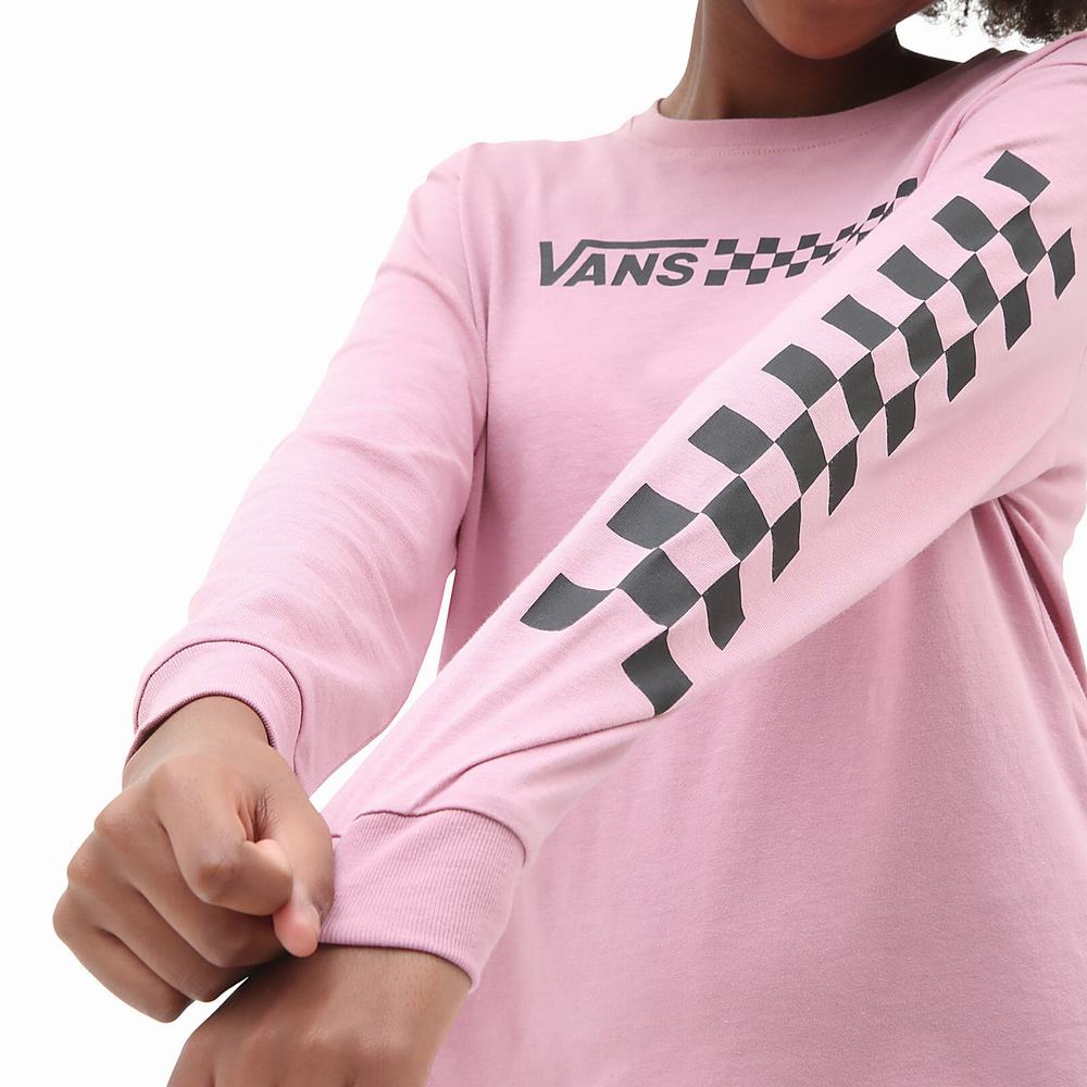 Kids' Vans Chalkboard Long Sleeve Shorty (8-14 years) T Shirts Pink | USA03869