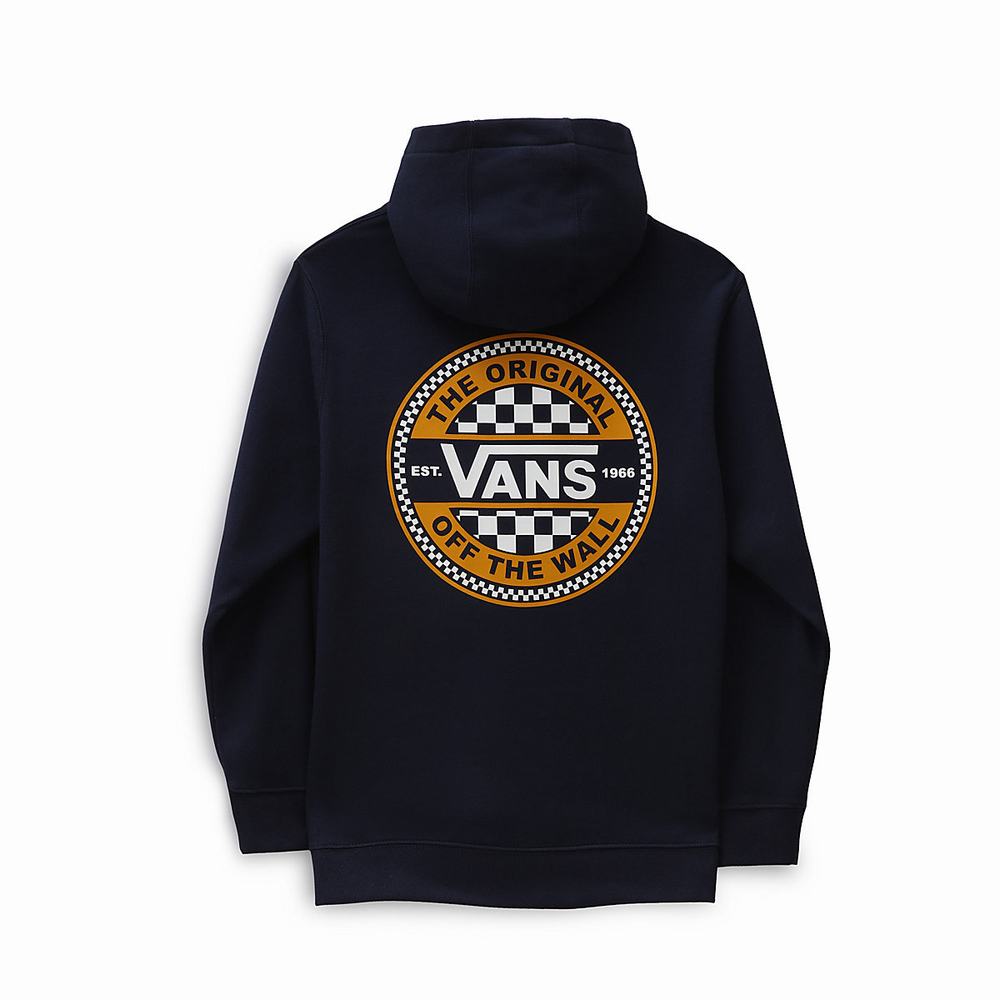 Kids' Vans Circled Checker (8-14 years) Hoodie Blue | USA62354