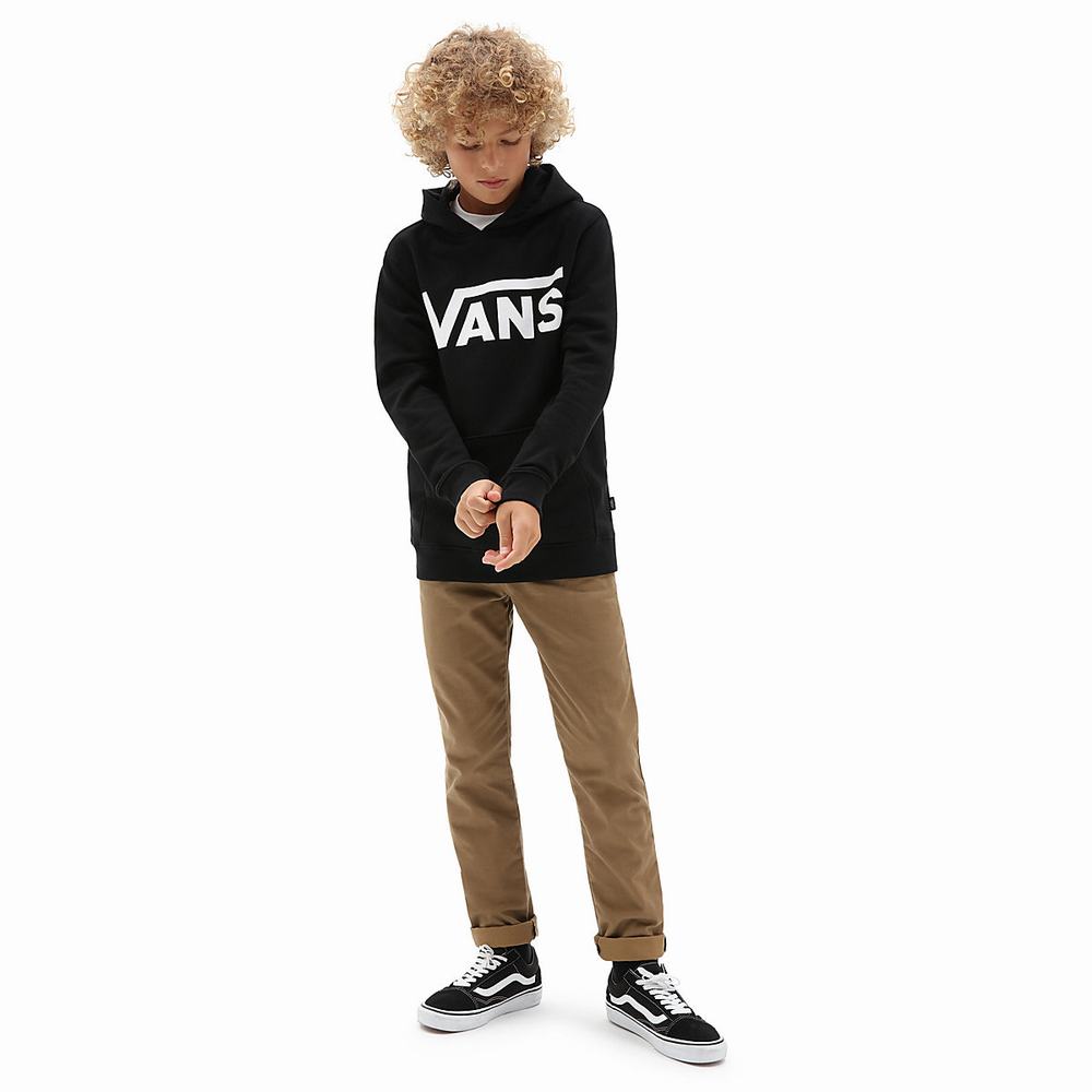 Kids' Vans Classic (8-14+ years) Hoodie Black / White | USA21670