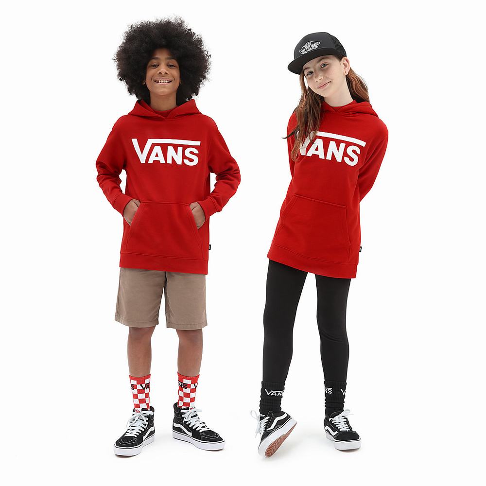 Kids' Vans Classic (8-14 years) Hoodie Red | USA64315