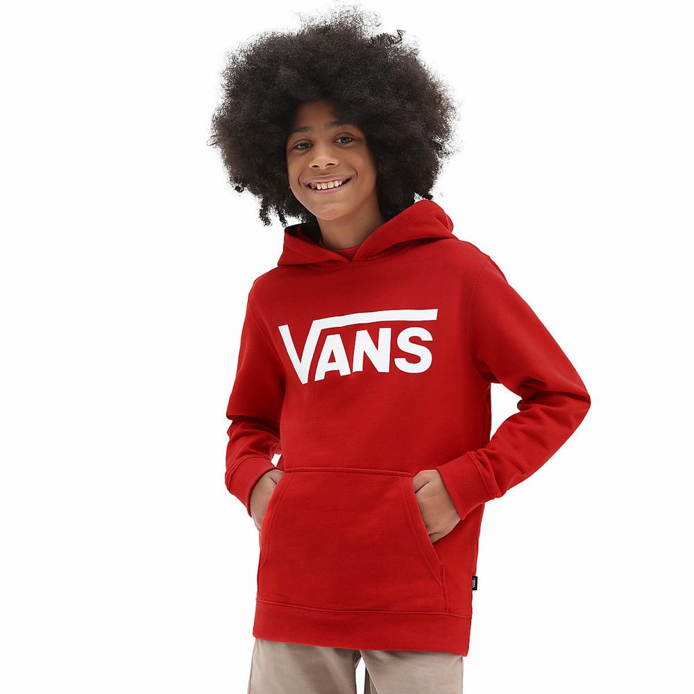 Kids\' Vans Classic (8-14 years) Hoodie Red | USA64315