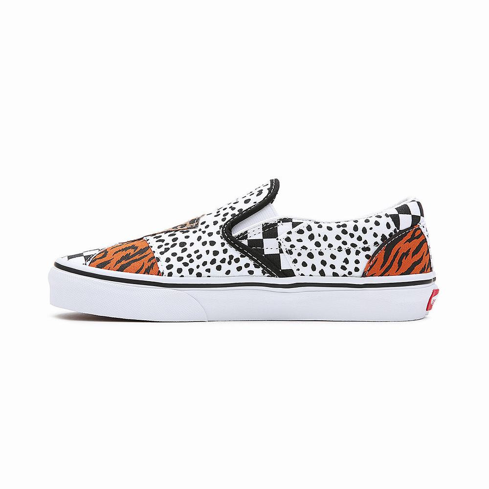 Kids' Vans Classic (8-14 years) Slip On Shoes Black / White | USA12849