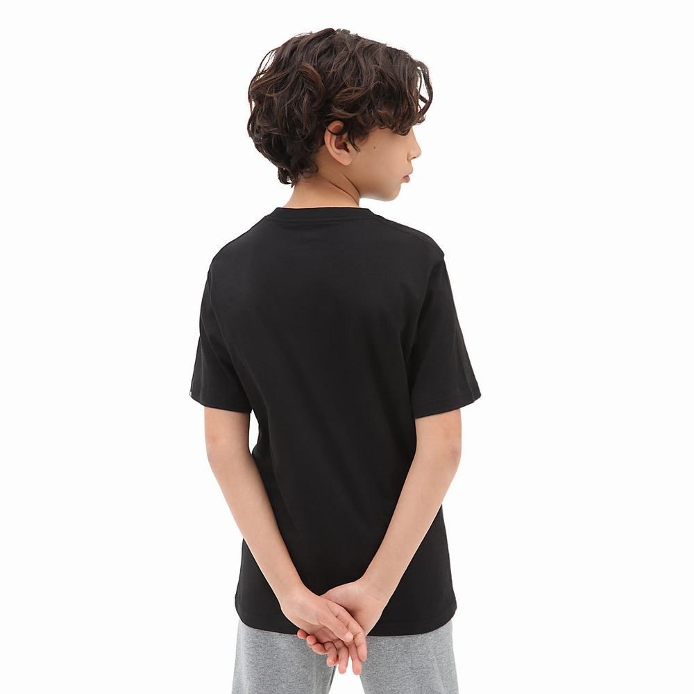 Kids' Vans Classic (8-14 years) T Shirts Black | USA28541