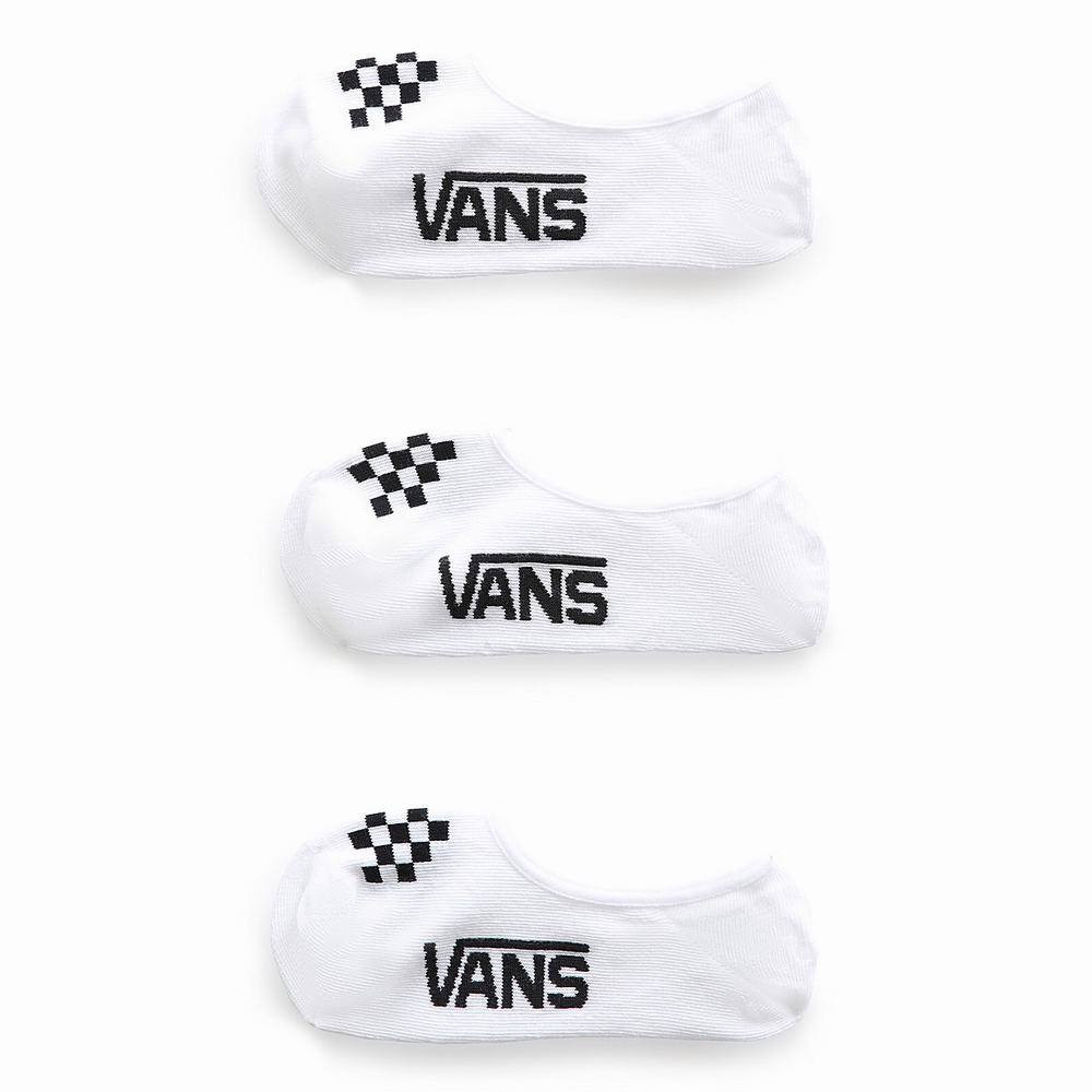 Kids\' Vans Classic Canoodle US 1-6 (3 pairs) Socks White | USA90734