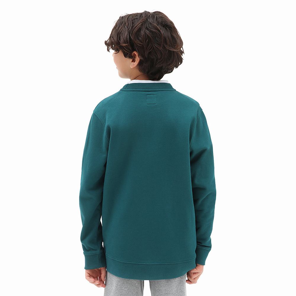 Kids' Vans Classic Crew (8-14 years) Sweatshirts Blue | USA41290