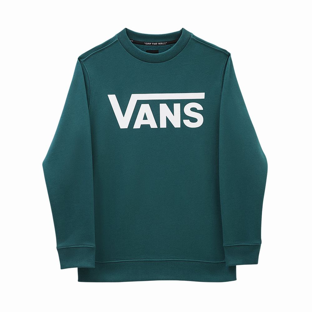 Kids' Vans Classic Crew (8-14 years) Sweatshirts Blue | USA41290