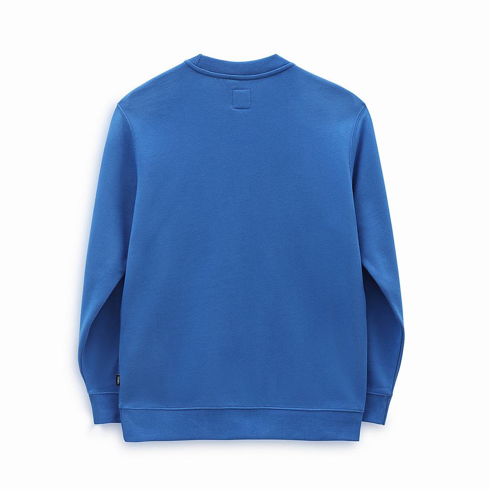 Kids' Vans Classic Crew (8-14 years) Sweatshirts Blue | USA70526