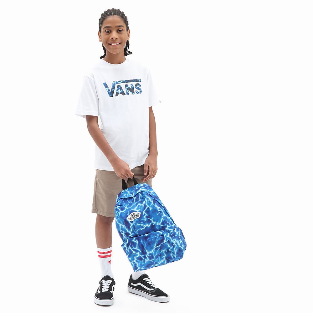 Kids' Vans Classic Logo Fill (8-14 years) T Shirts White | USA71592