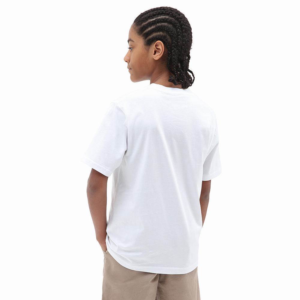 Kids' Vans Classic Logo Fill (8-14 years) T Shirts White | USA71592