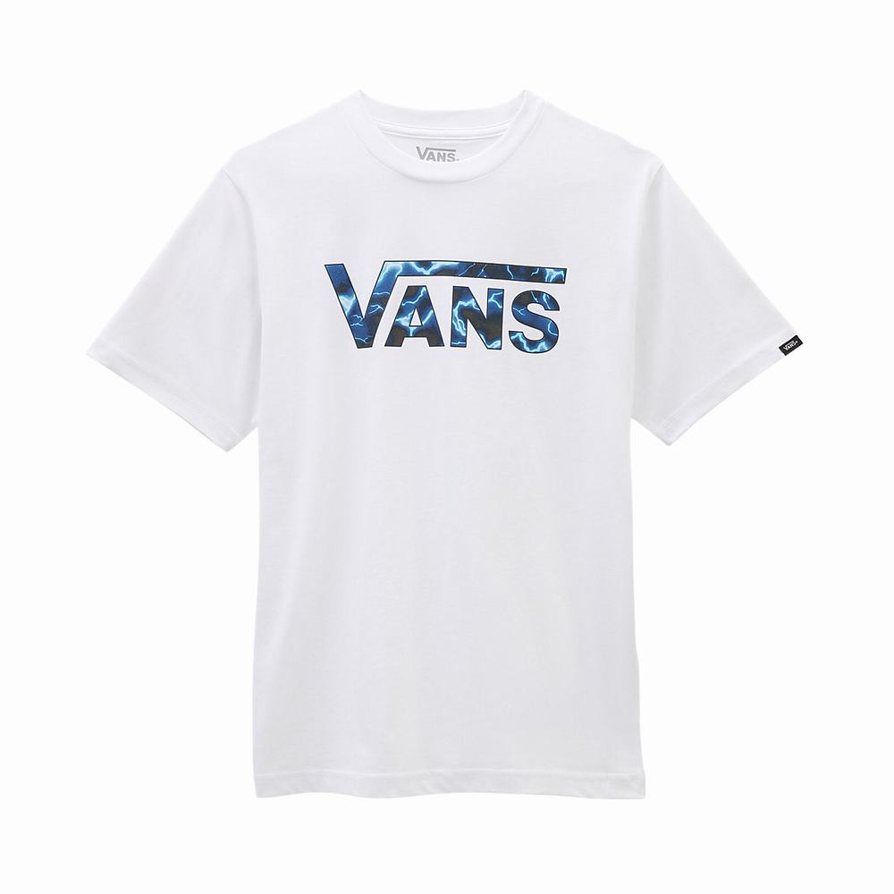 Kids' Vans Classic Logo Fill (8-14 years) T Shirts White | USA71592