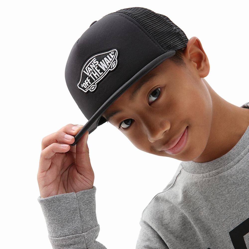 Kids' Vans Classic Patch Trucker Hat (8-14+ years) Hats Black | USA60985