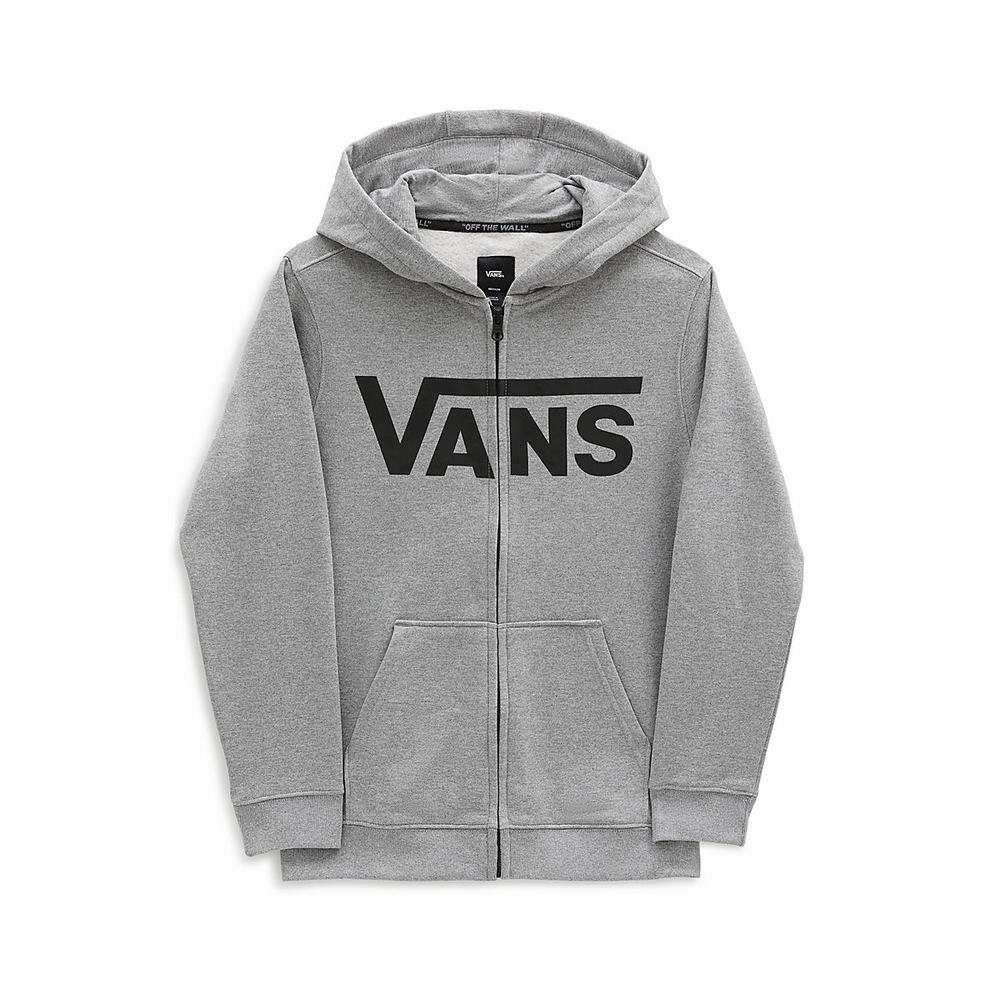 Kids' Vans Classic Zip II (8-14+ years) Hoodie Grey | USA68301