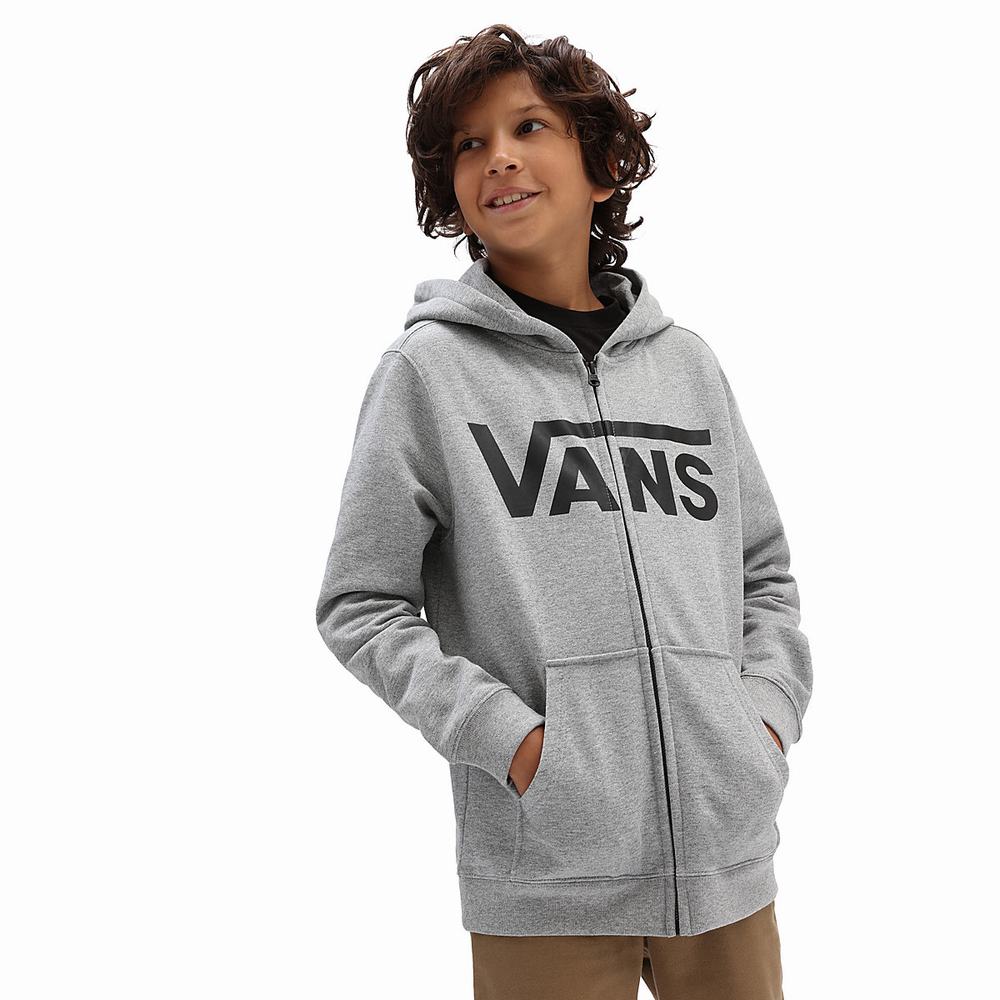 Kids\' Vans Classic Zip II (8-14+ years) Hoodie Grey | USA68301