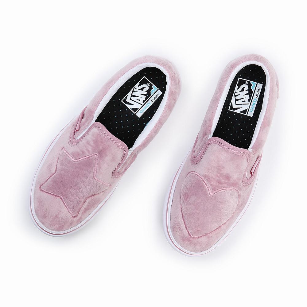 Kids' Vans ComfyCush (4-8 years) Slip On Shoes Pink | USA06481