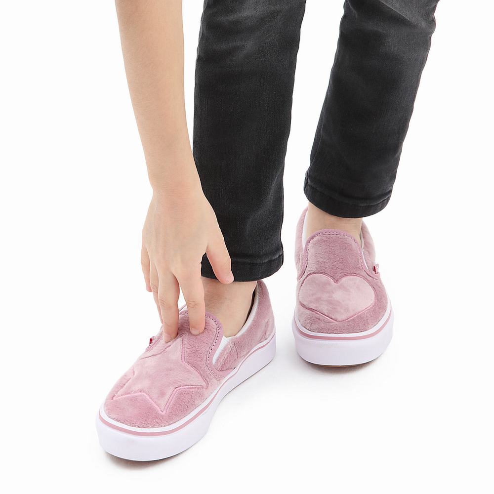 Kids' Vans ComfyCush (4-8 years) Slip On Shoes Pink | USA06481