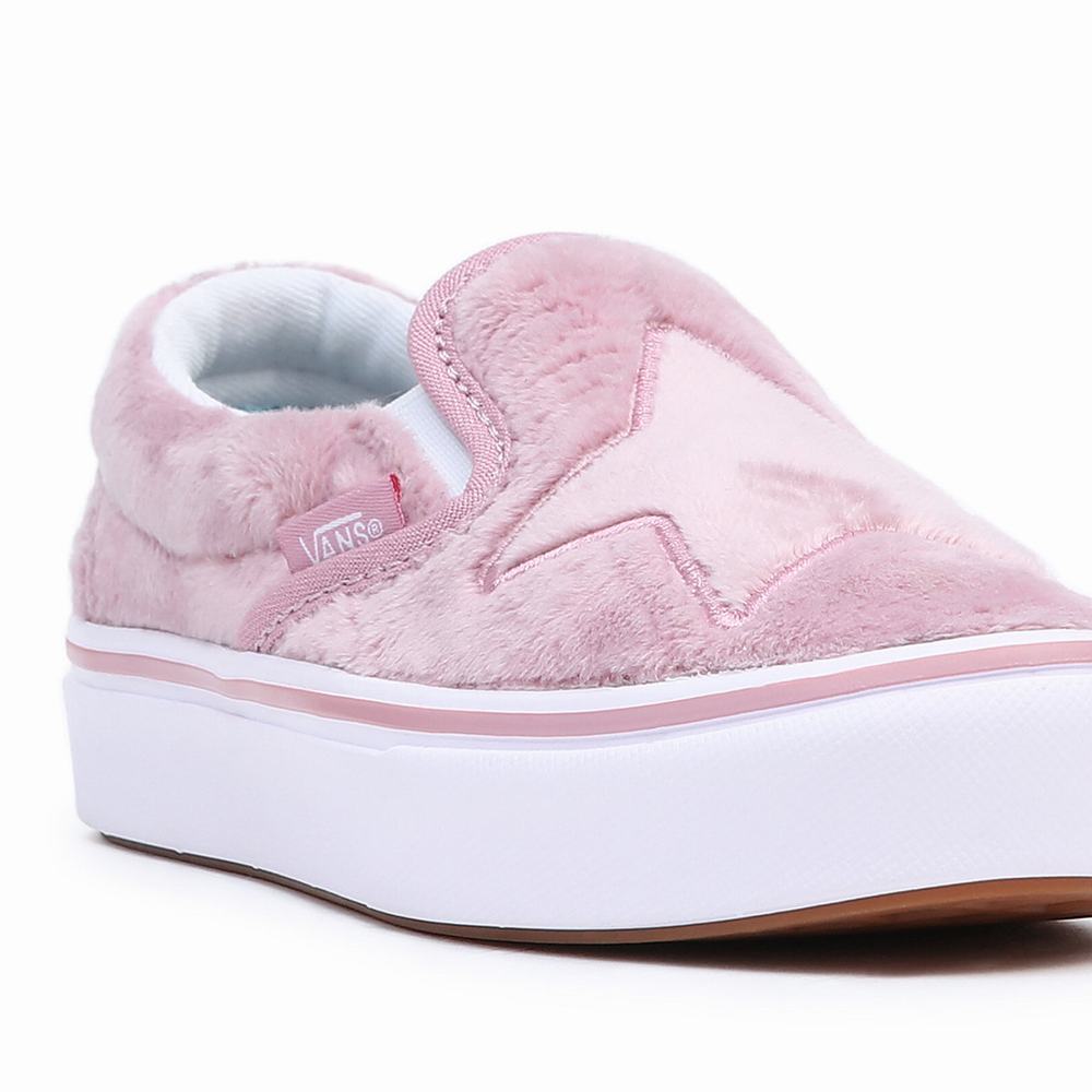 Kids' Vans ComfyCush (4-8 years) Slip On Shoes Pink | USA06481