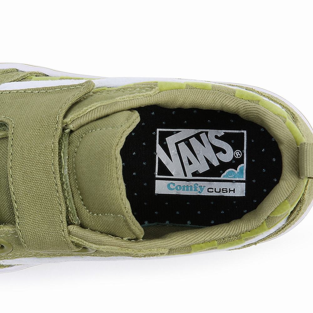 Kids' Vans ComfyCush New Skool V (4-8 years) Sneakers Green | USA74260