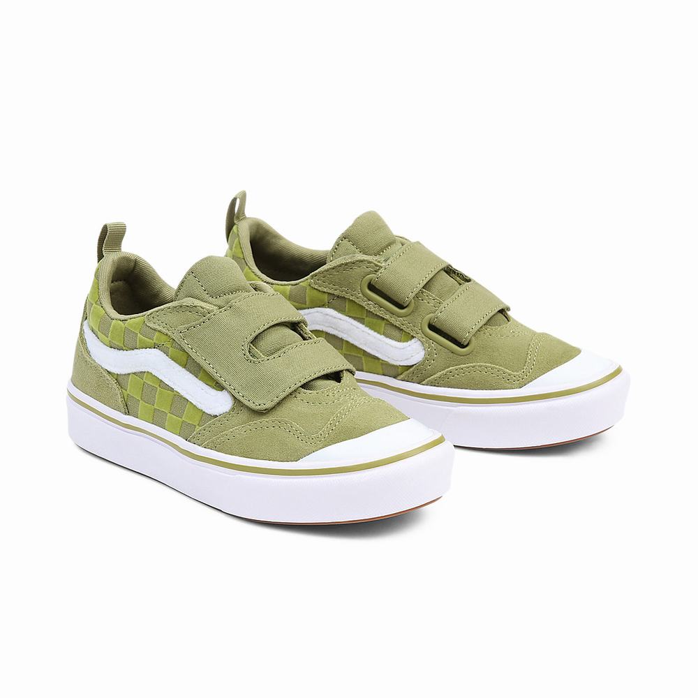 Kids\' Vans ComfyCush New Skool V (4-8 years) Sneakers Green | USA74260