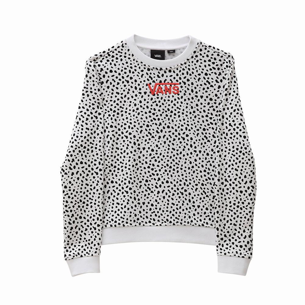 Kids' Vans Dalmatian Crew (8-14 years) Sweatshirts Black / White | USA37249