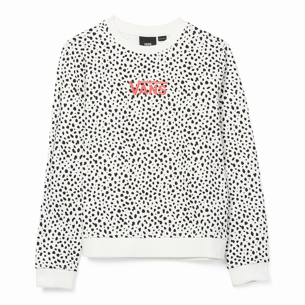 Kids\' Vans Dalmatian Crew (8-14 years) Sweatshirts Black / White | USA37249