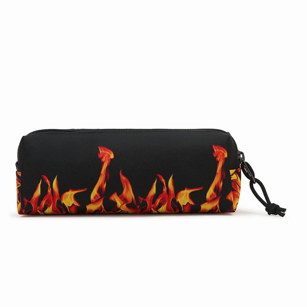 Kids' Vans Digi Flames OTW Pencil Pouch Pouch Black | USA05782