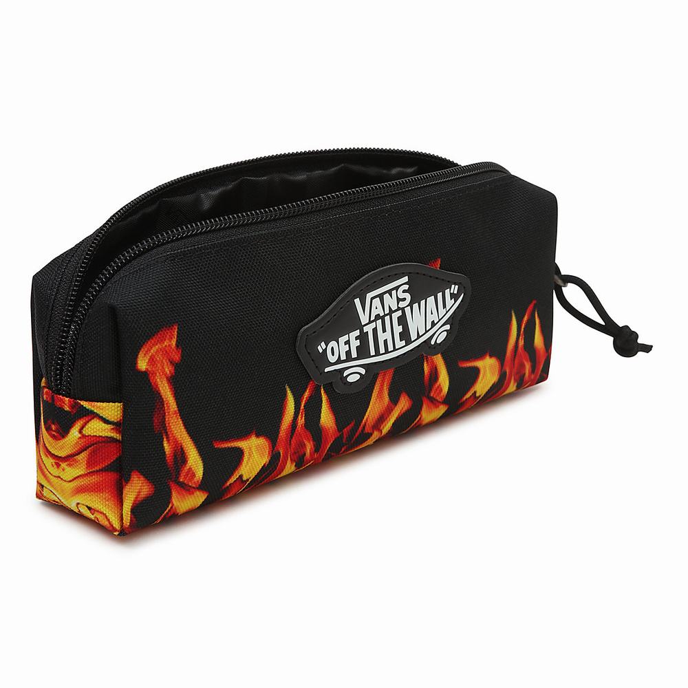 Kids' Vans Digi Flames OTW Pencil Pouch Pouch Black | USA05782