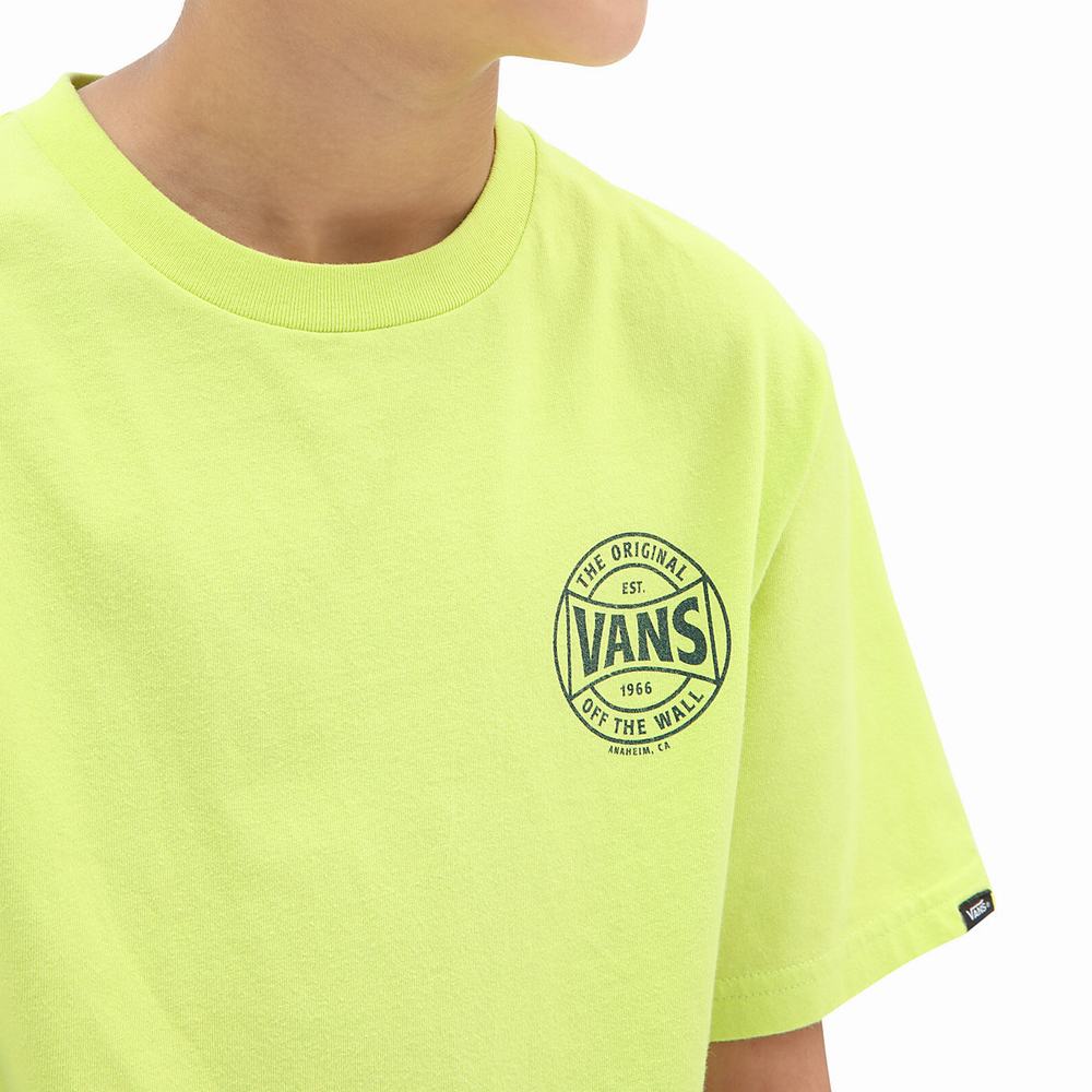 Kids' Vans Dip Dye (8-14 years) T Shirts Green / Yellow | USA81095