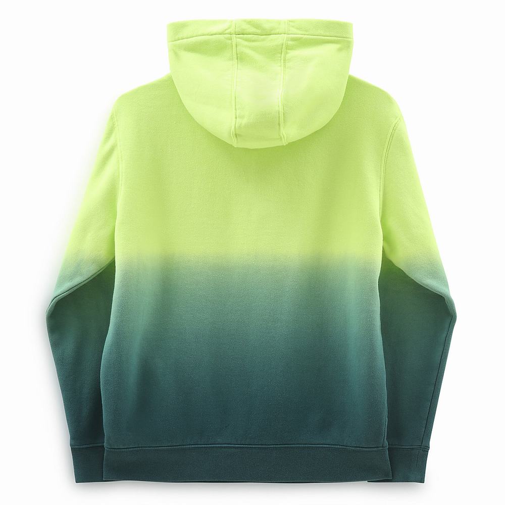 Kids' Vans Dip Dye Sweatshirts Green / Yellow | USA79680