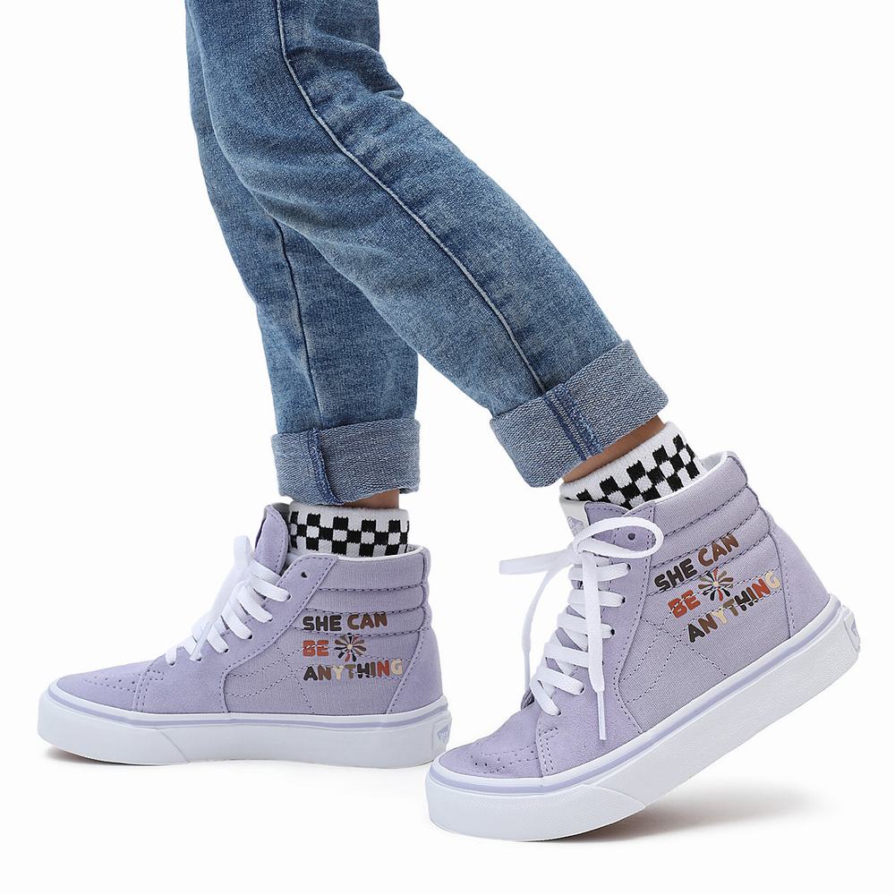 Kids' Vans Divine Energy SK8-Hi (4-8 years) Sneakers Purple | USA95602