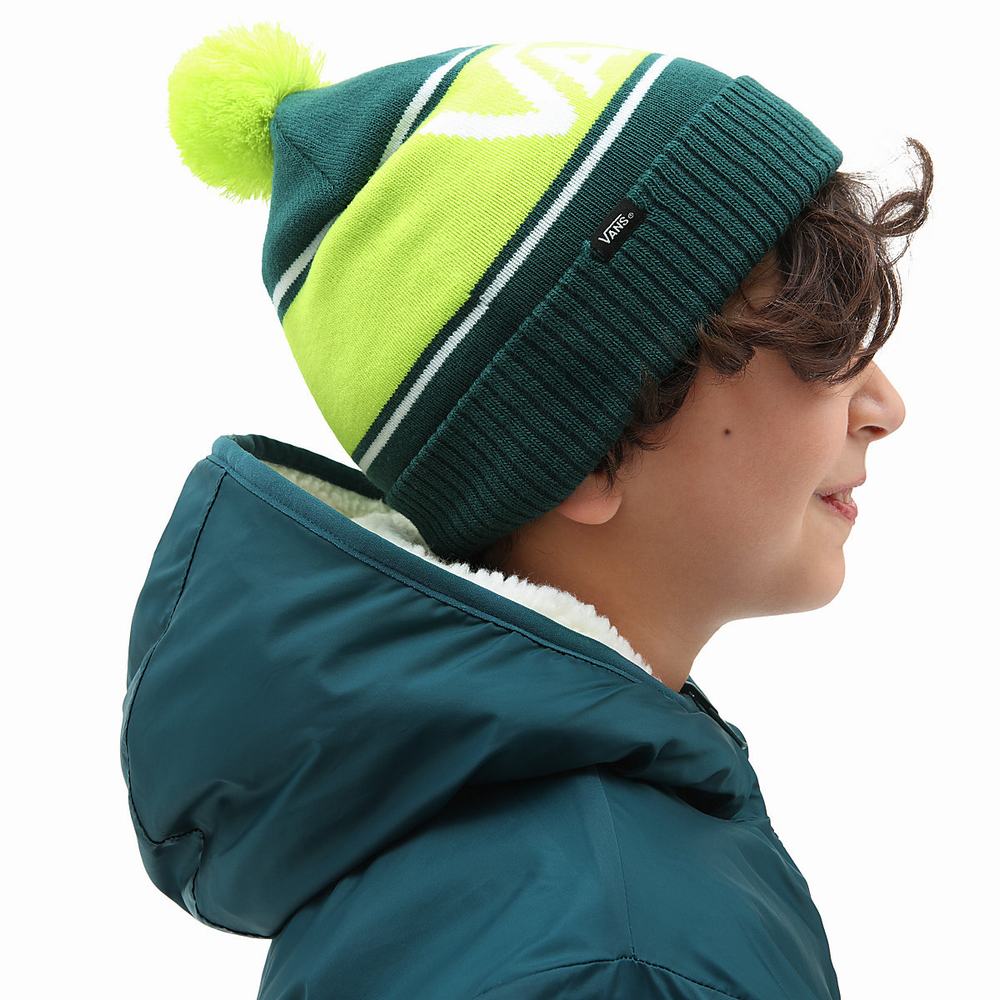 Kids' Vans Drop V Beanie Yellow / White | USA01367