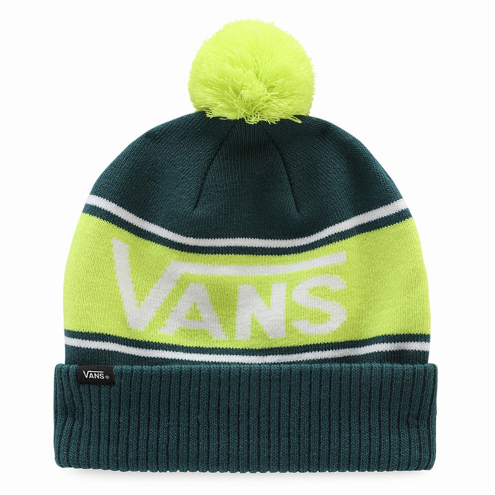 Kids\' Vans Drop V Beanie Yellow / White | USA01367