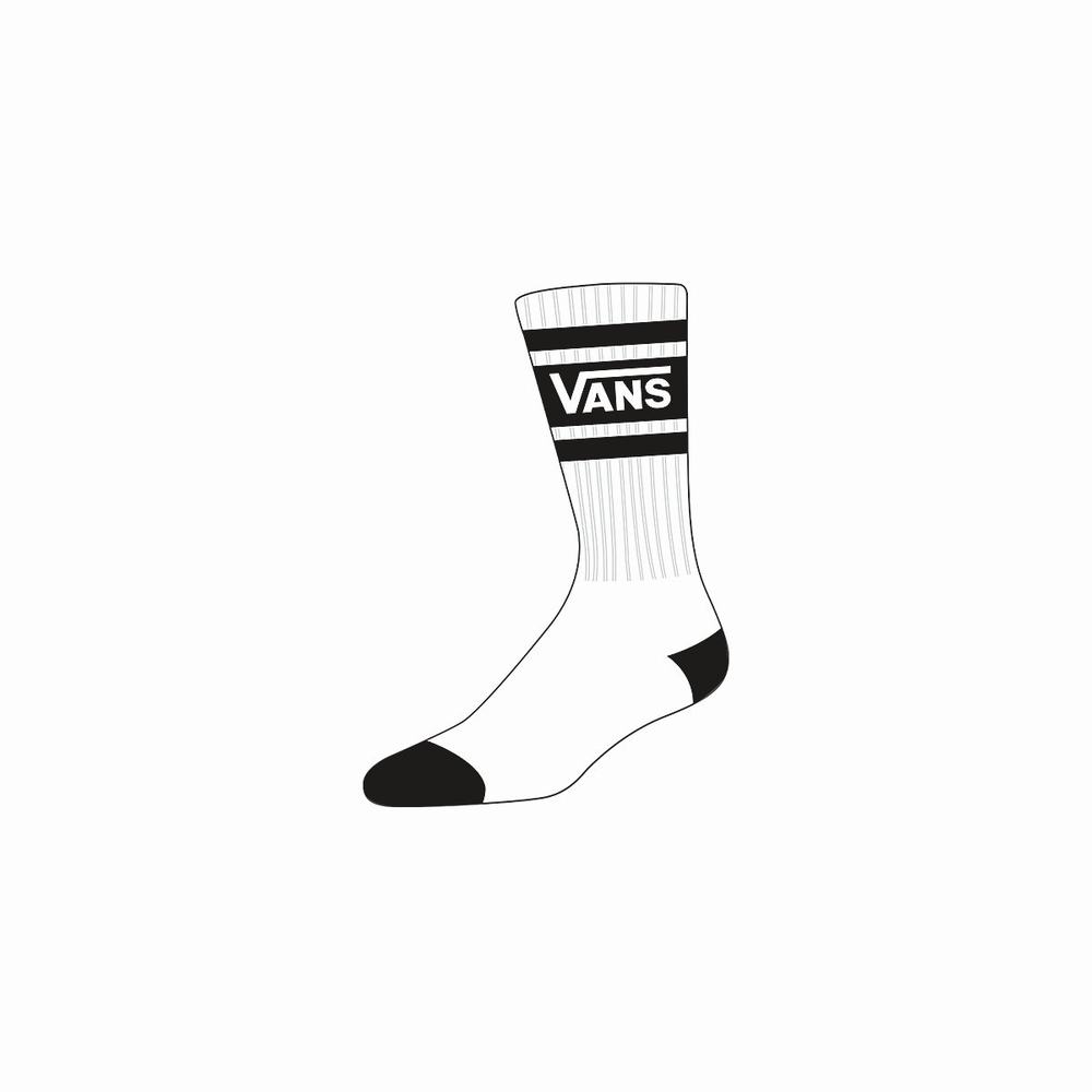 Kids' Vans Drop V Crew 1-6 (1 pair) Socks White | USA38549