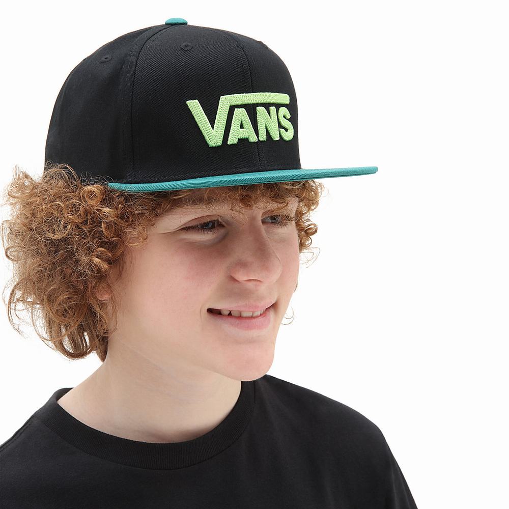 Kids' Vans Drop V II Snapback Hats Yellow / White | USA34062