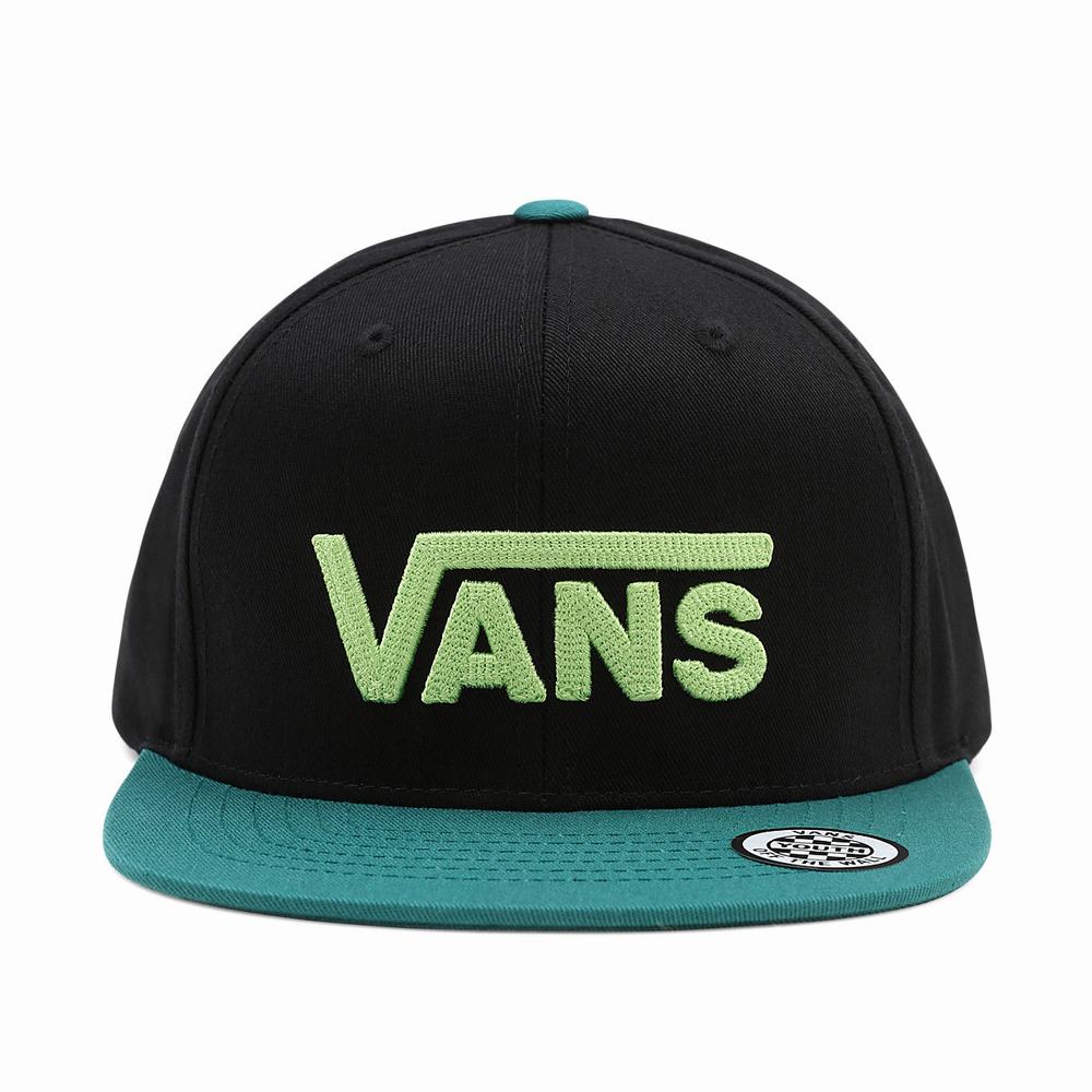 Kids\' Vans Drop V II Snapback Hats Yellow / White | USA34062