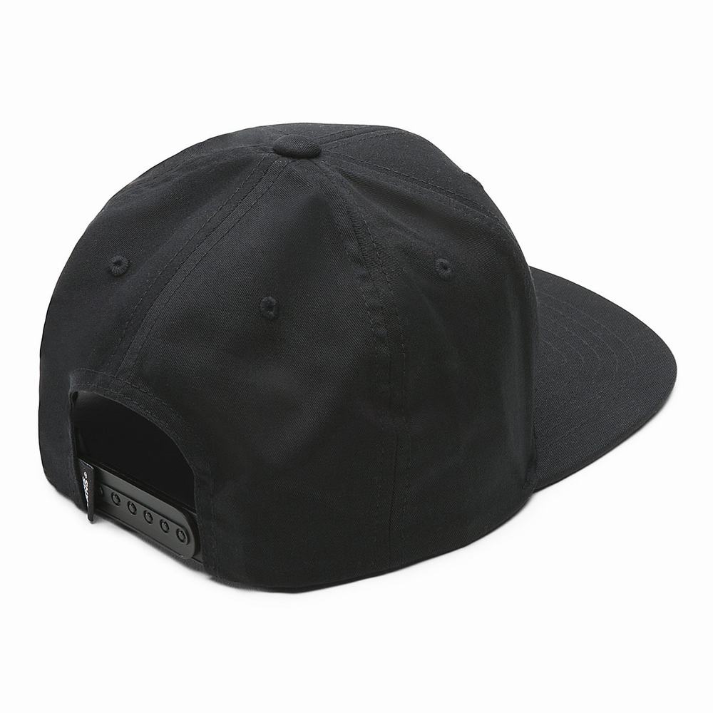 Kids' Vans Drop V Snapback Hat (8-14+ years) Hats Black / White | USA60528