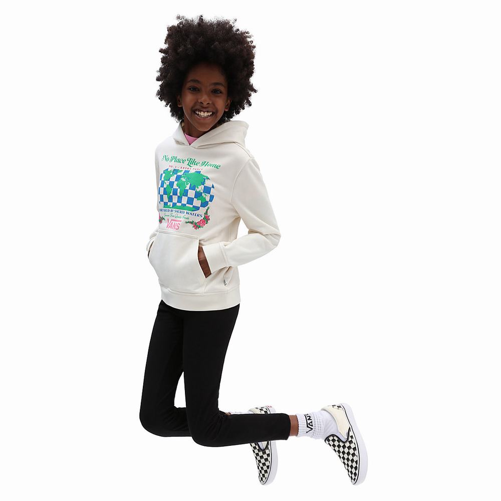 Kids' Vans Eco Positivity (8-14 years) Hoodie White | USA45132