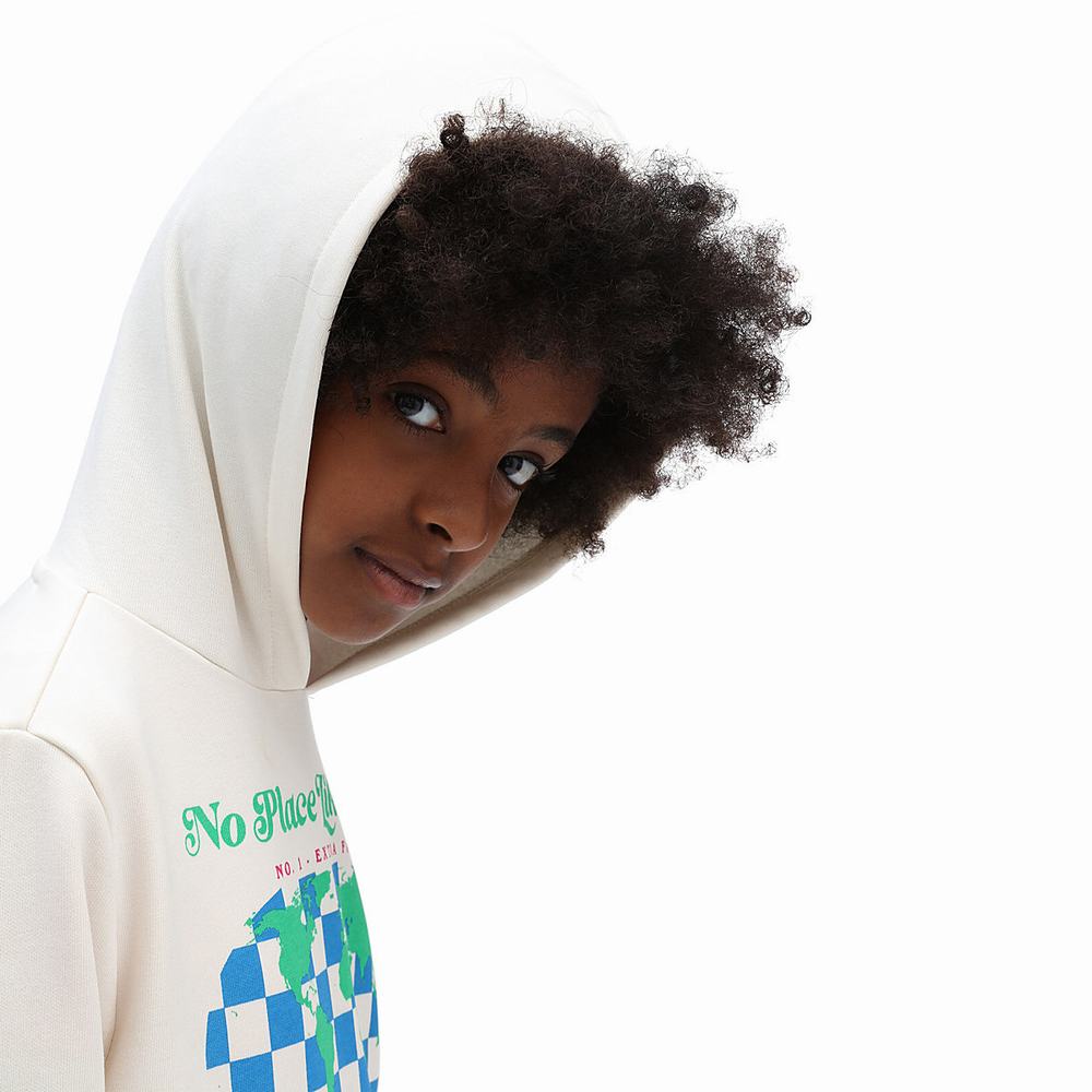 Kids' Vans Eco Positivity (8-14 years) Hoodie White | USA45132