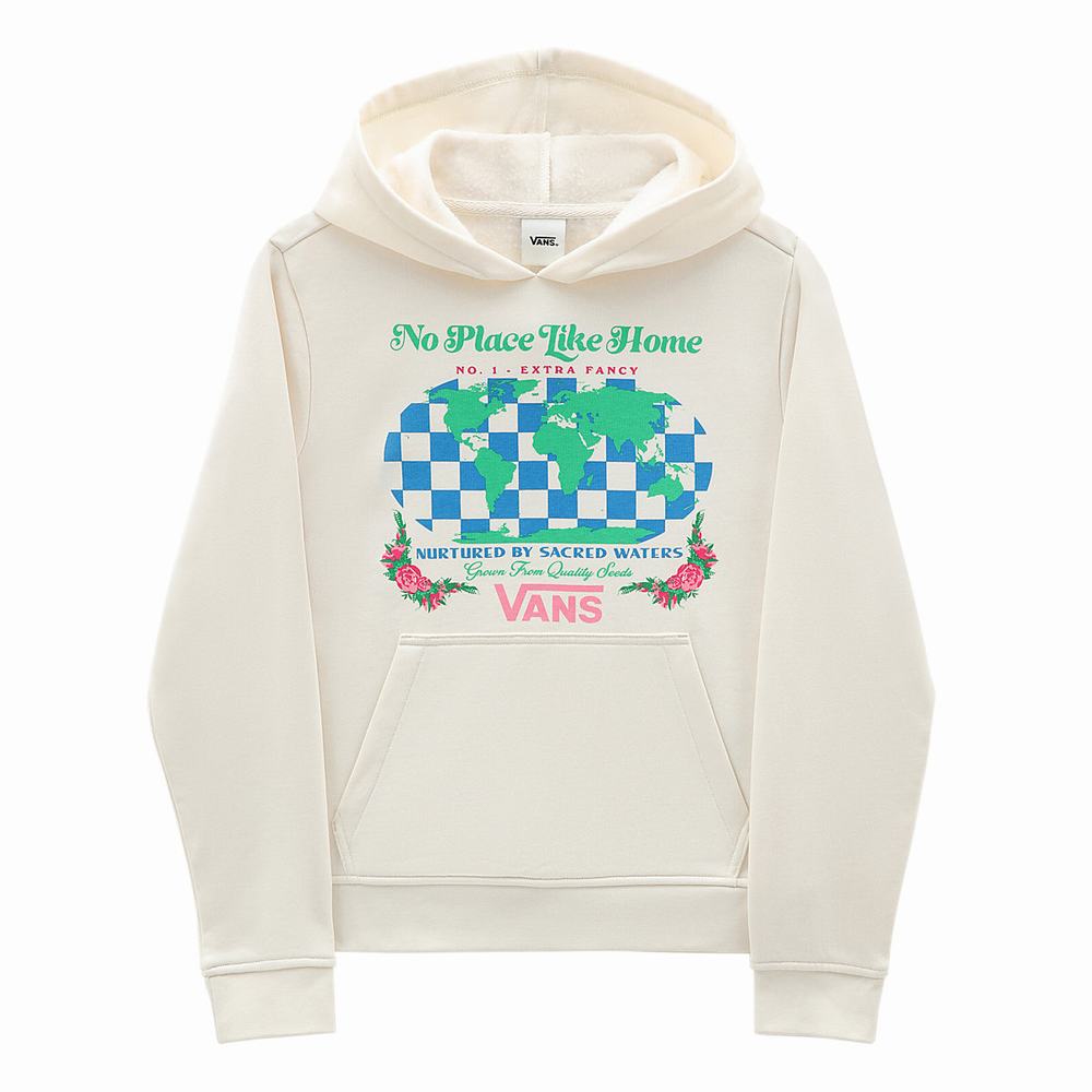 Kids' Vans Eco Positivity (8-14 years) Hoodie White | USA45132