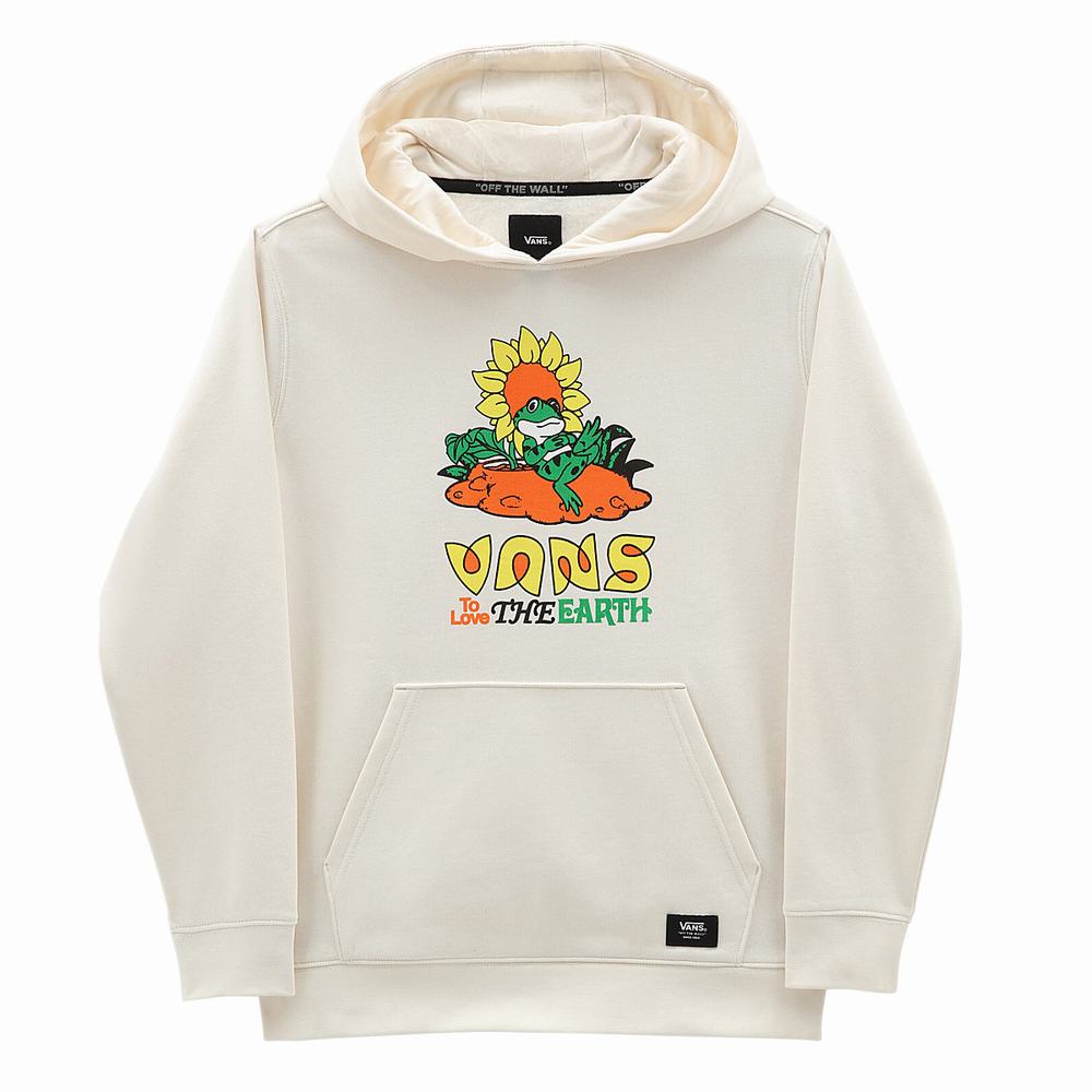 Kids' Vans Eco Positivity (8-14 years) Hoodie White | USA57932