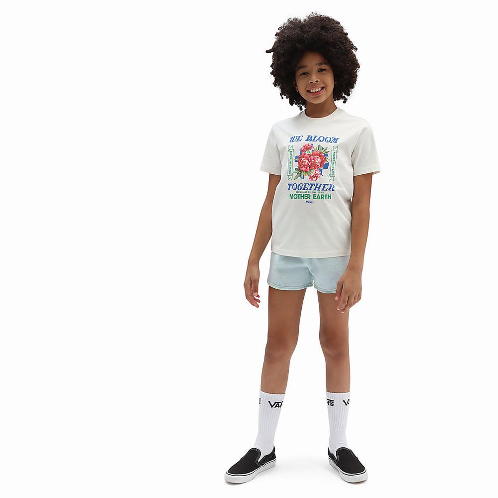 Kids' Vans Eco Positivity (8-14 years) T Shirts White | USA89206