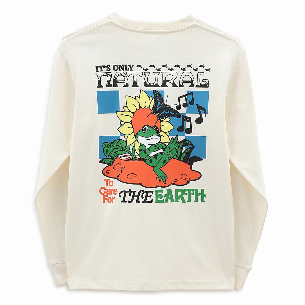 Kids' Vans Eco Positivity (8-14 years) T Shirts White | USA95324